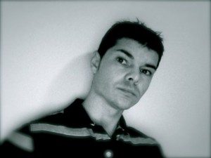 Black-and-white portrait of Sergi Rodríguez, 2009